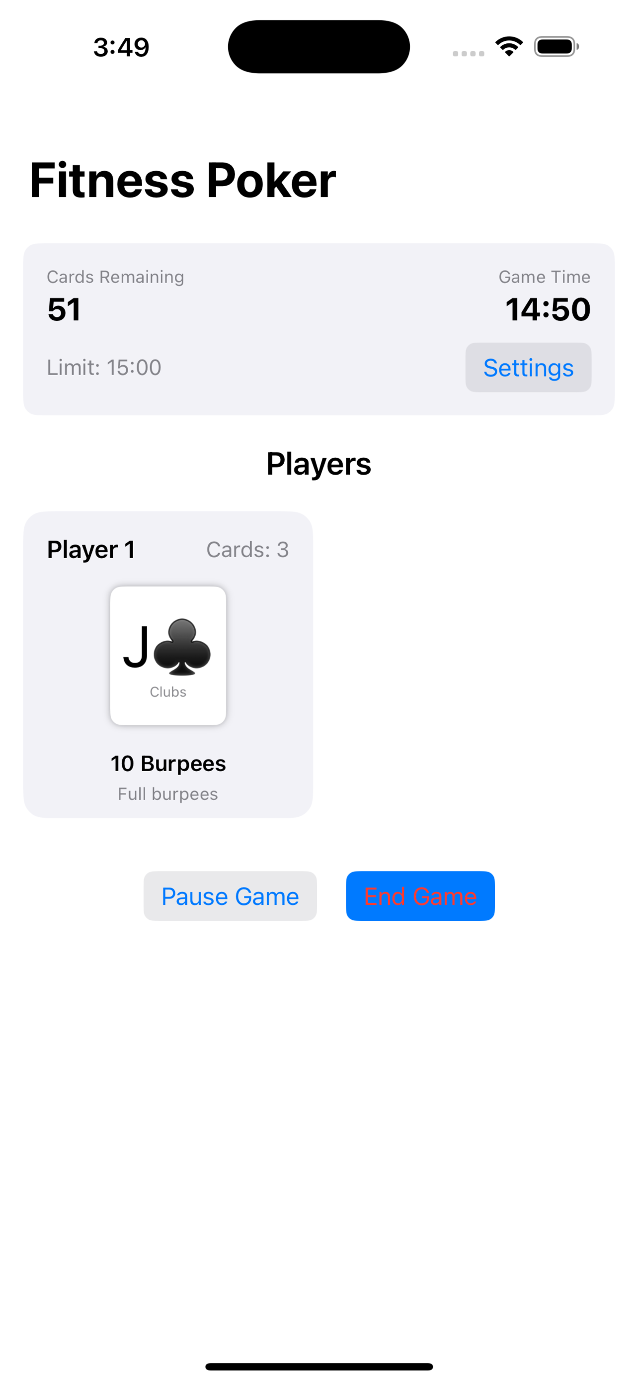 Exercise Customization